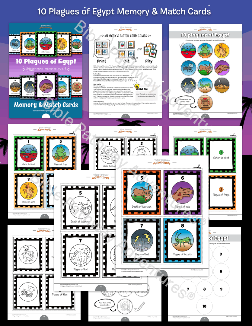10 Plagues of Egypt Memory & Match Cards