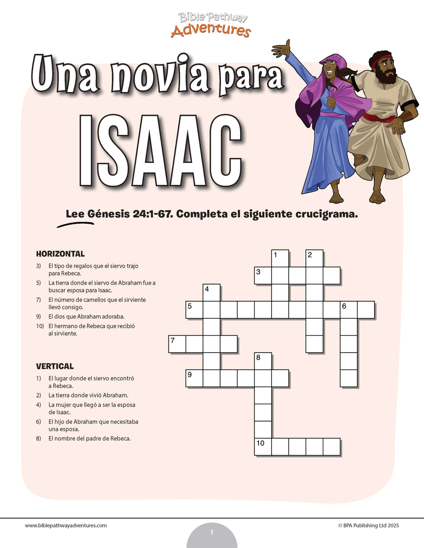 Crucigrama de una esposa para Isaac