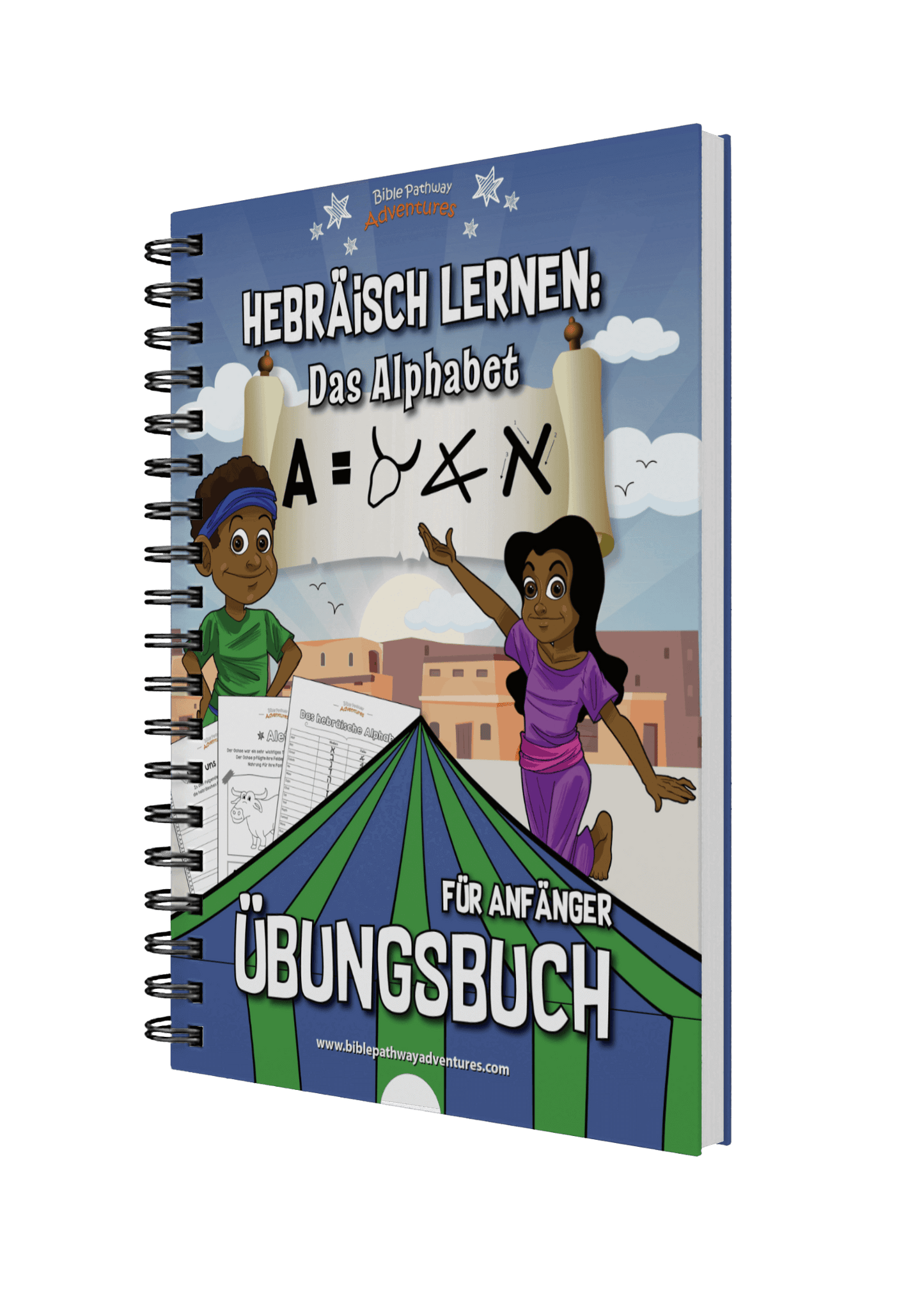 Hebräisch lernen: Das Alphabet-Übungsbuch für Anfänger