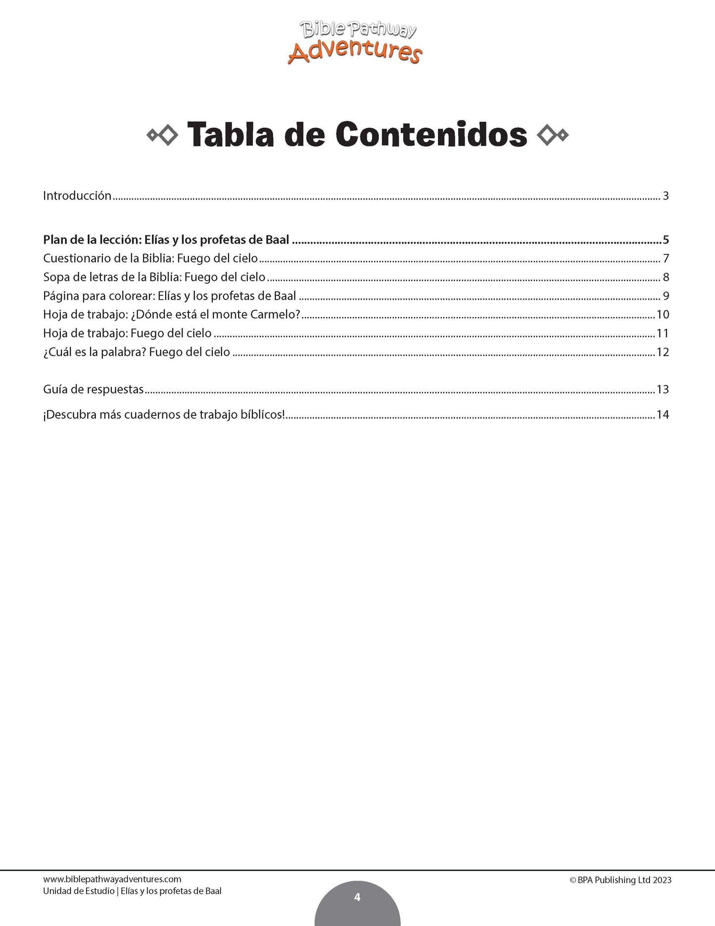 Unidad de estudio | Elías y los profetas de Baal (grados 3-6)