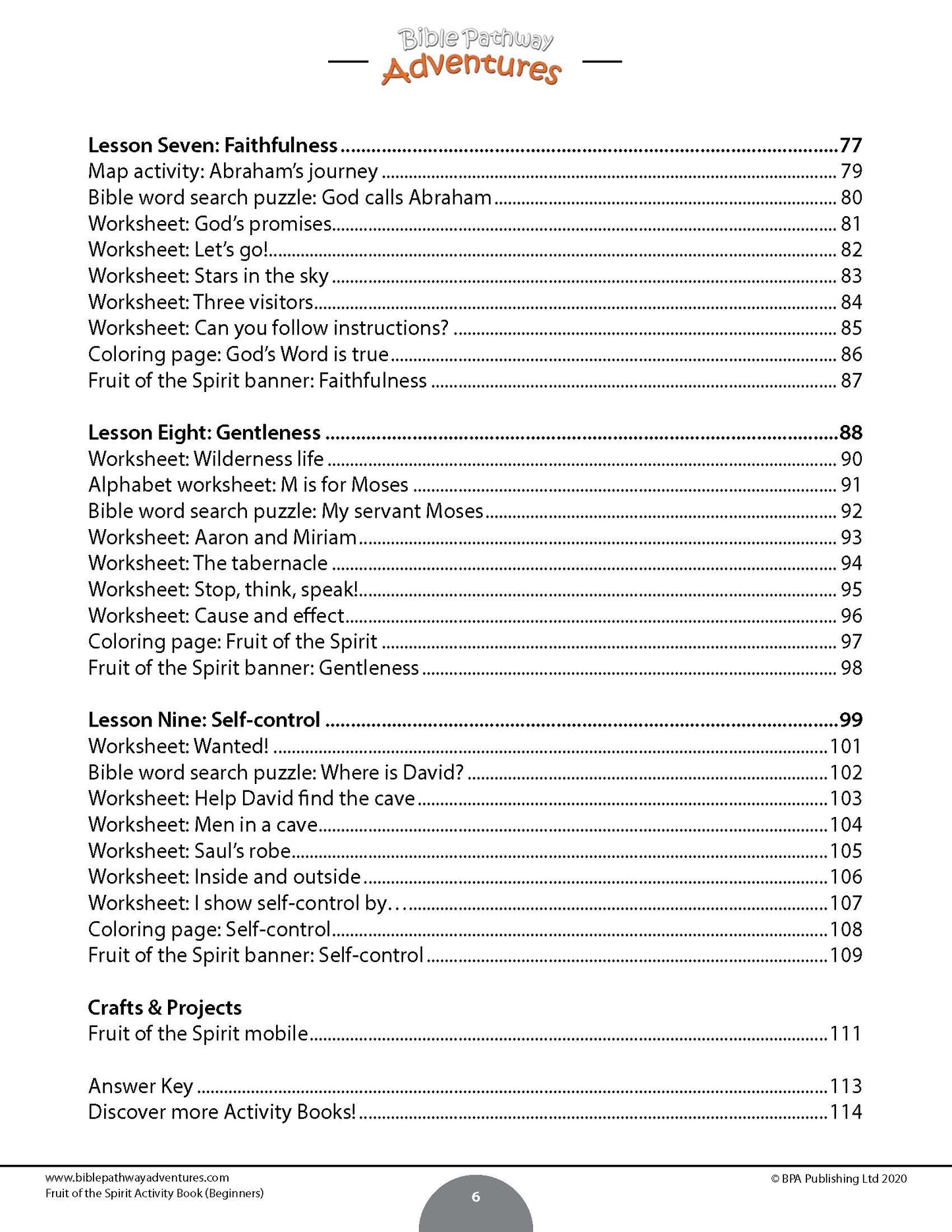 Fruit of the Spirit Activity Book for Beginners (PDF)