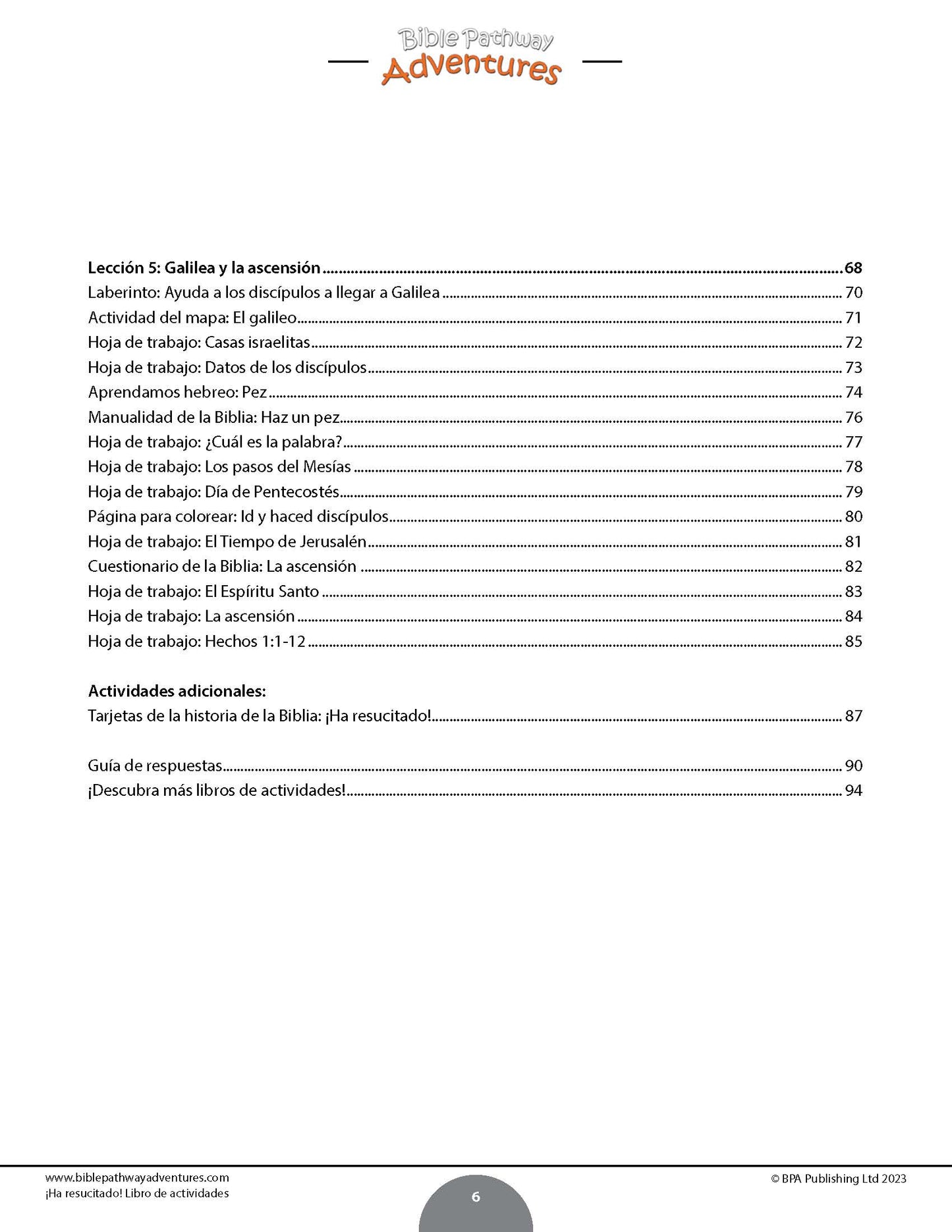 ¡Ha resucitado! Libro de actividades (PDF)