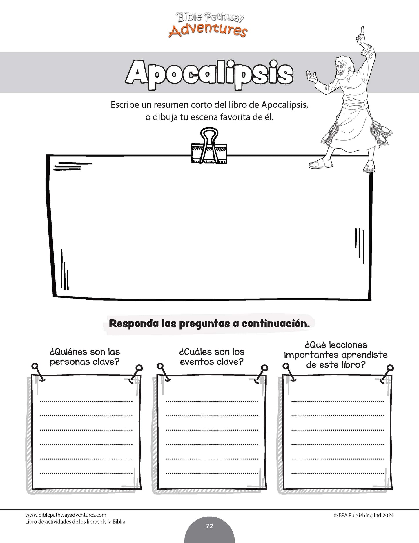 Libro de actividades de los libros de la Biblia (PDF)