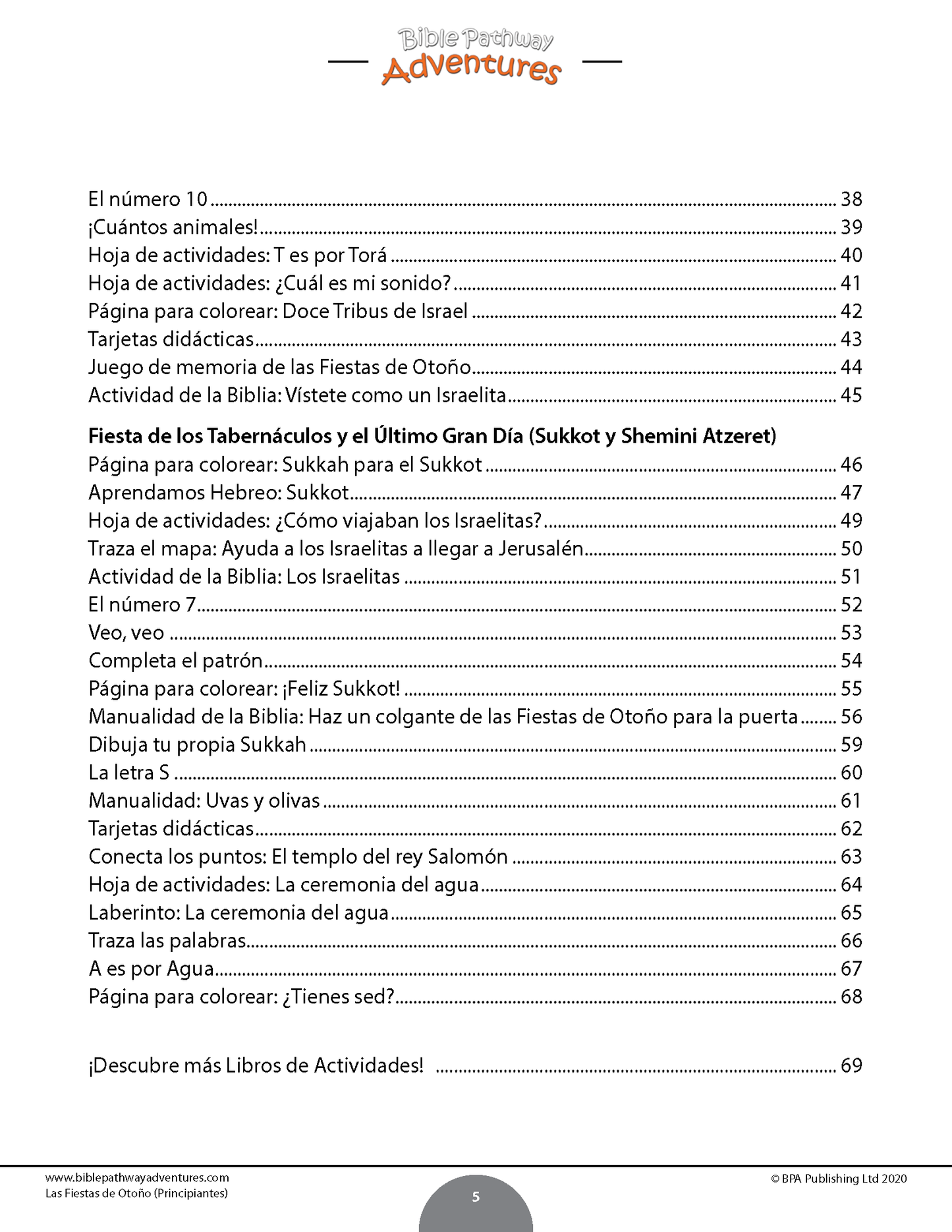 BUNDLE: Libros de actividades de las Fiestas de Otoño (PDF)