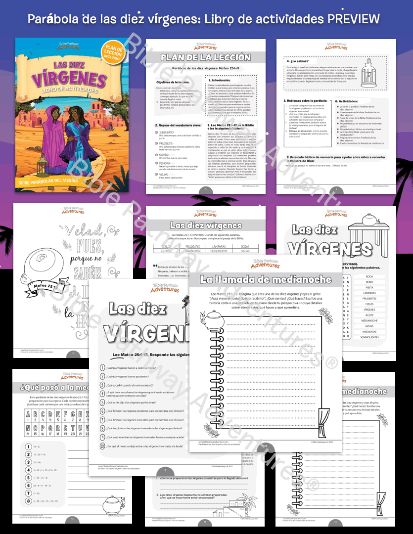 Parábola de las diez vírgenes: Libro de actividades (PDF)