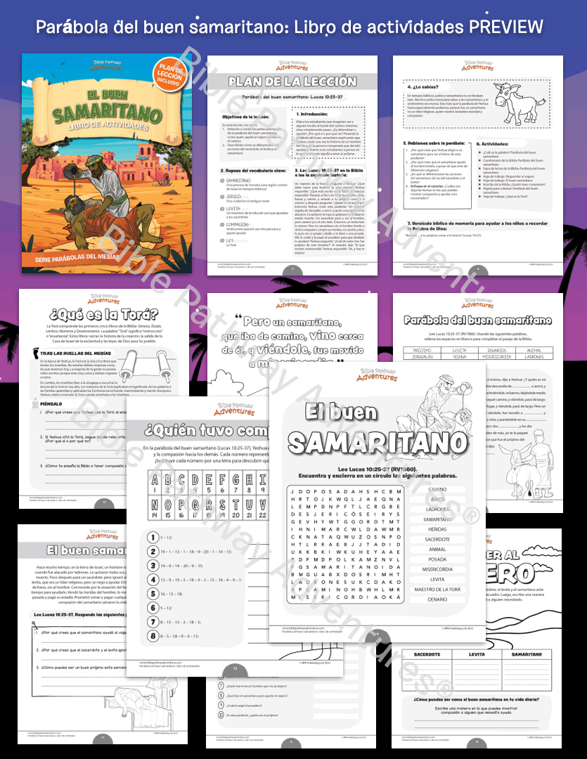 Parábola del buen samaritano: Libro de actividades