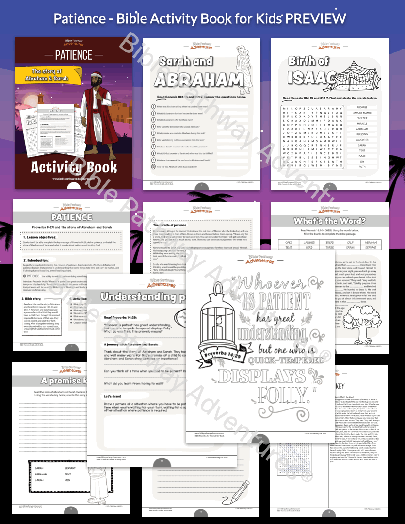 Patience: Bible Activity Book for Kids (PDF)