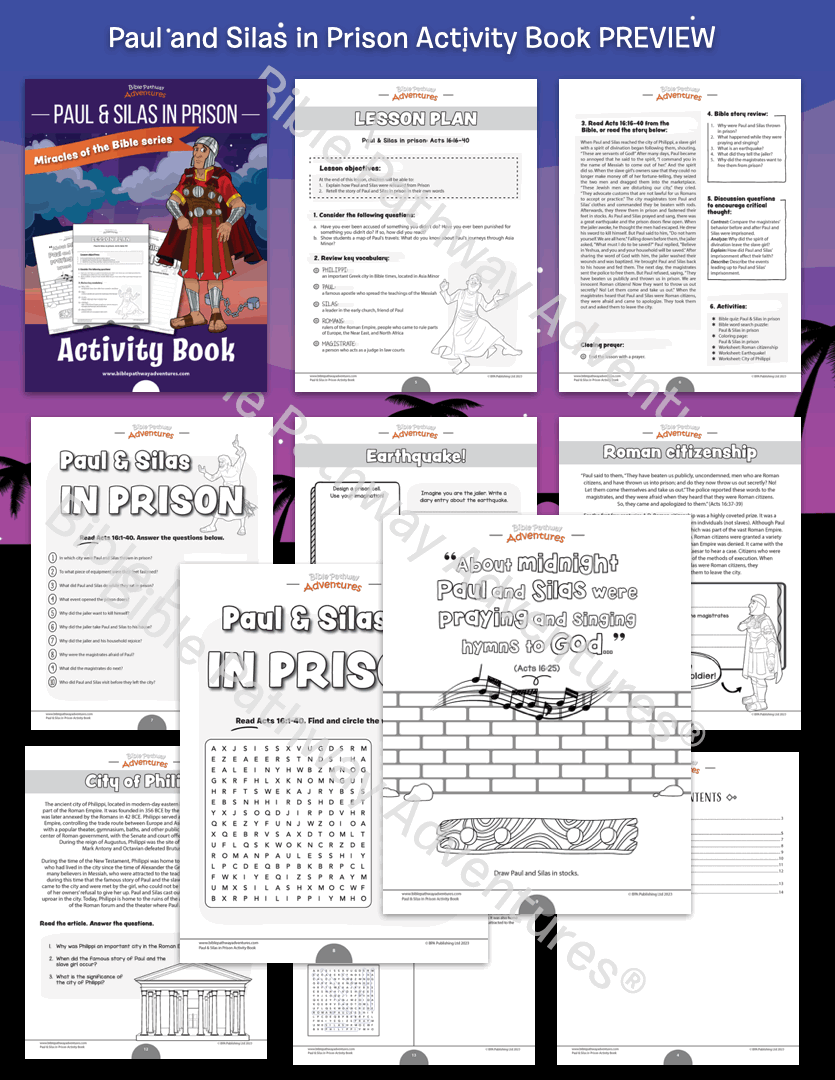 Paul and Silas in Prison Activity Book (PDF)