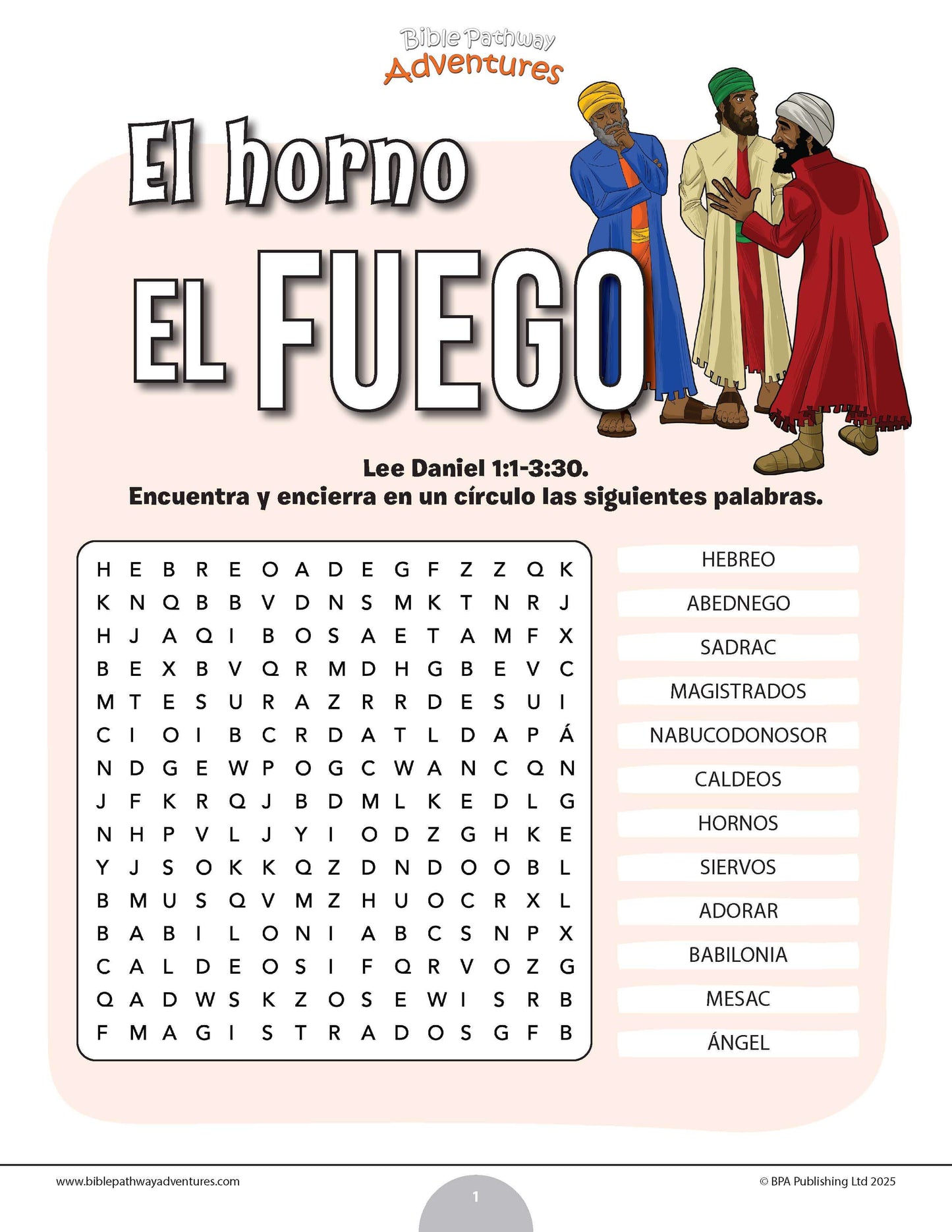 Sopa de letras del horno de fuego