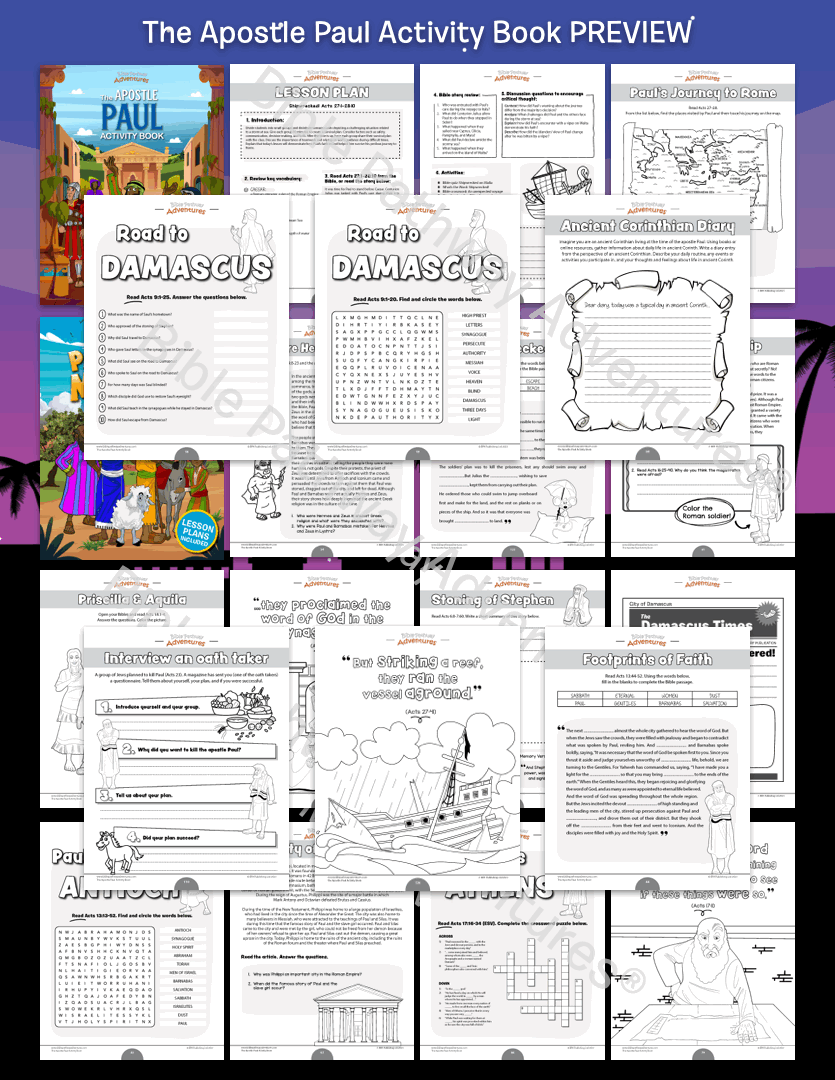 The Apostle Paul Activity Book (PDF)