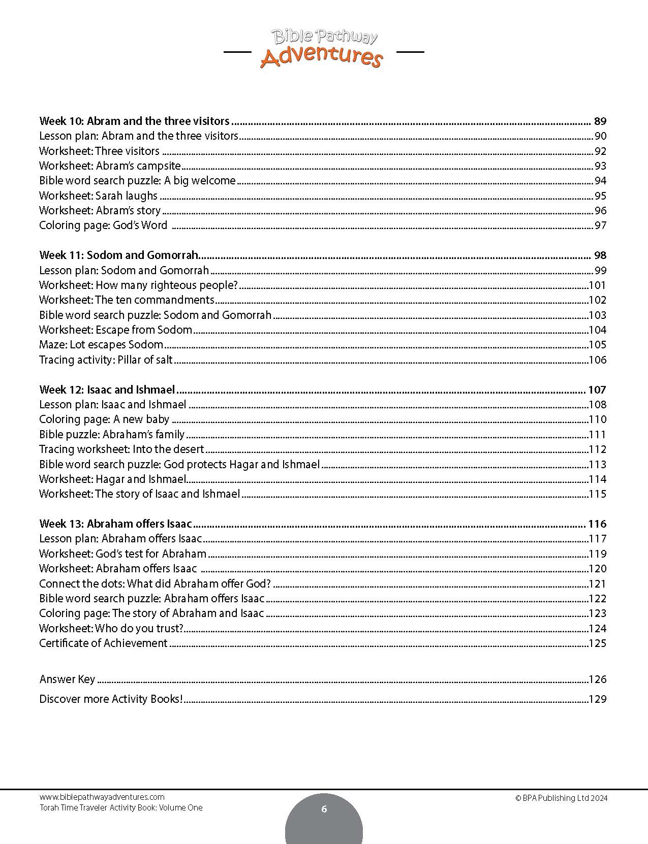 Torah Time Traveler Activity Book for Beginners: Volume 1 (PDF)