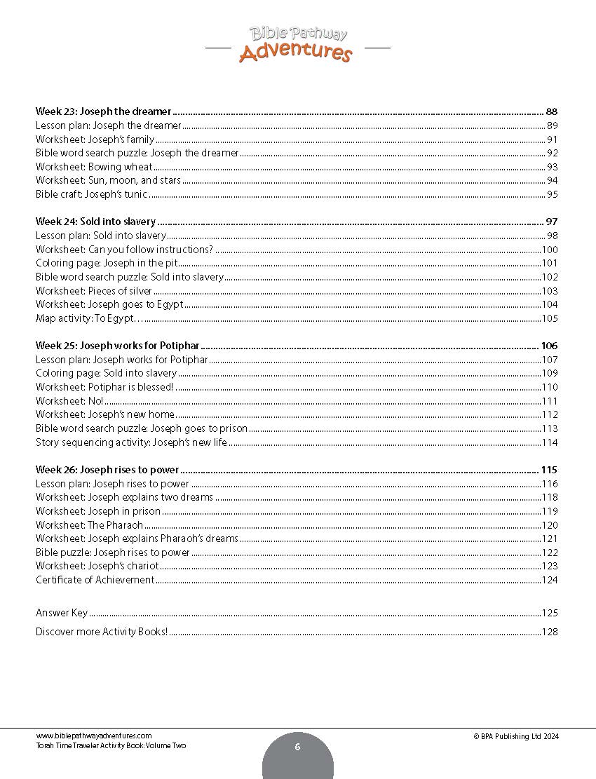 Torah Time Traveler Activity Book for Beginners: Volume 2 (PDF)