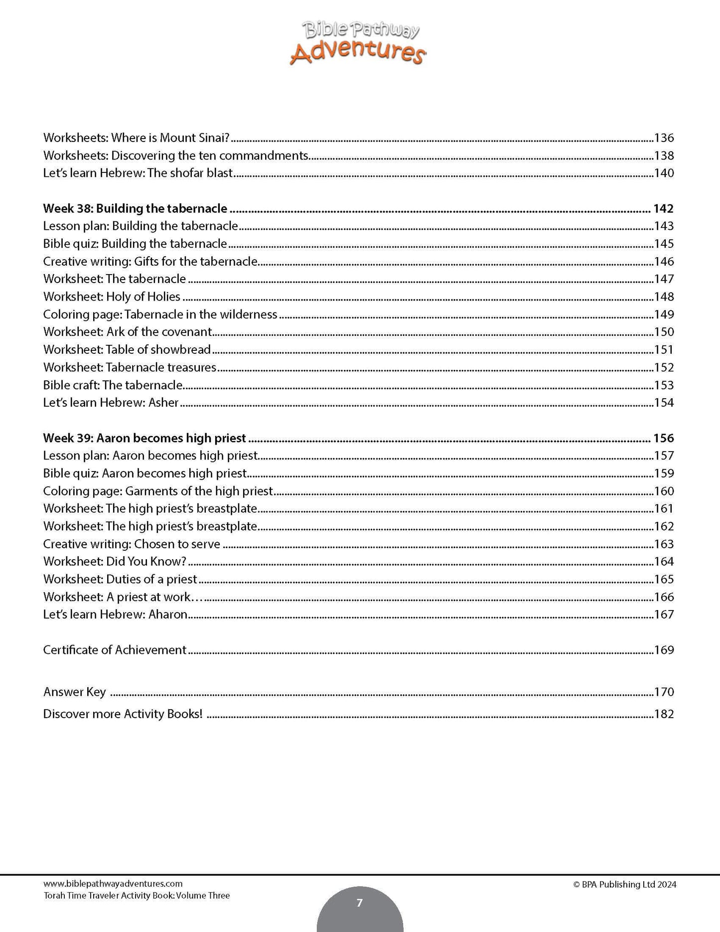 Torah Time Traveler Activity Book: Volume Three (PDF)