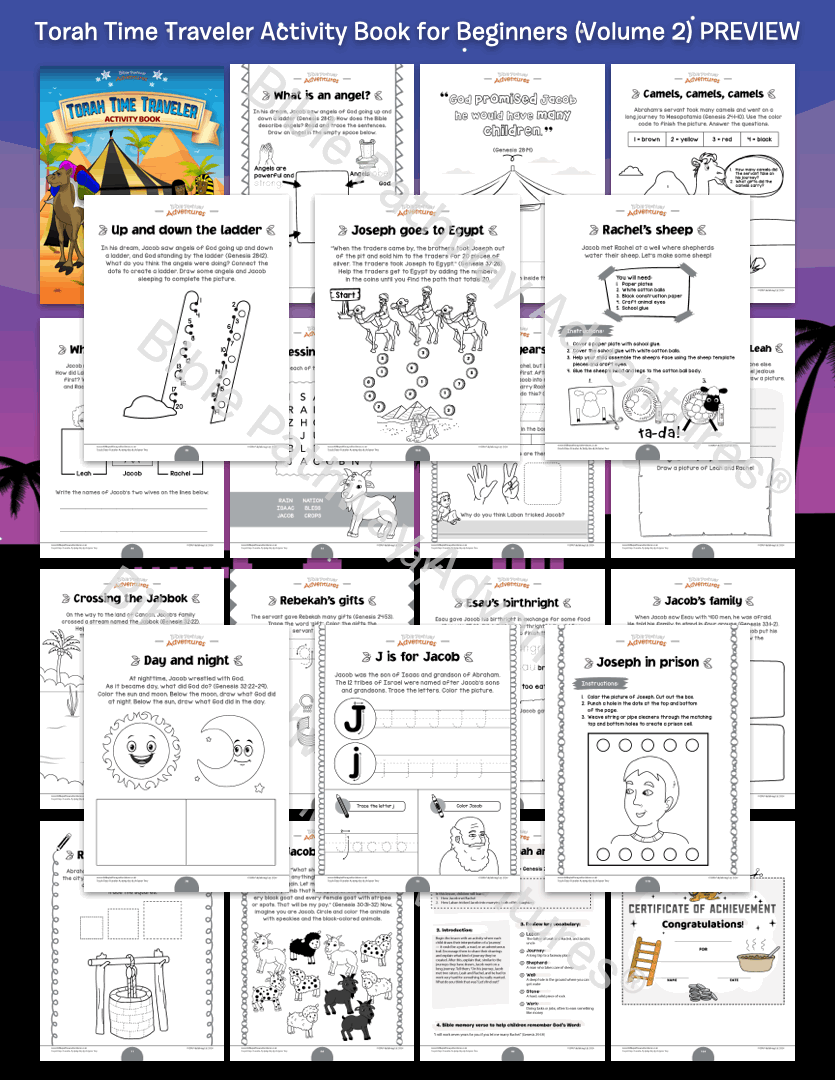 Torah Time Traveler Activity Book for Beginners: Volume 2 (PDF)