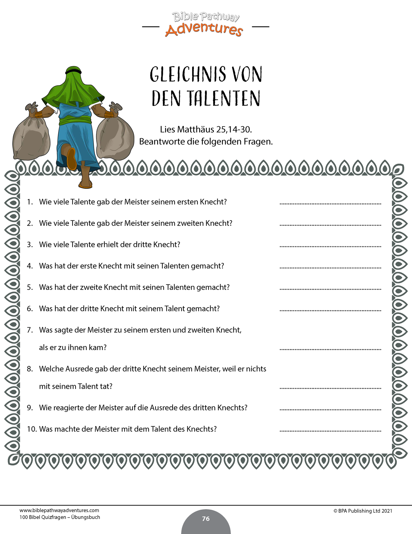 100 Bibel Quizfragen – Übungsbuch (PDF)