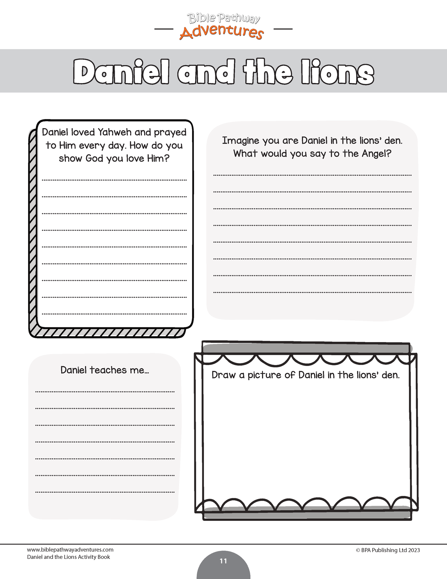 Daniel and the Lions Activity Book (PDF)