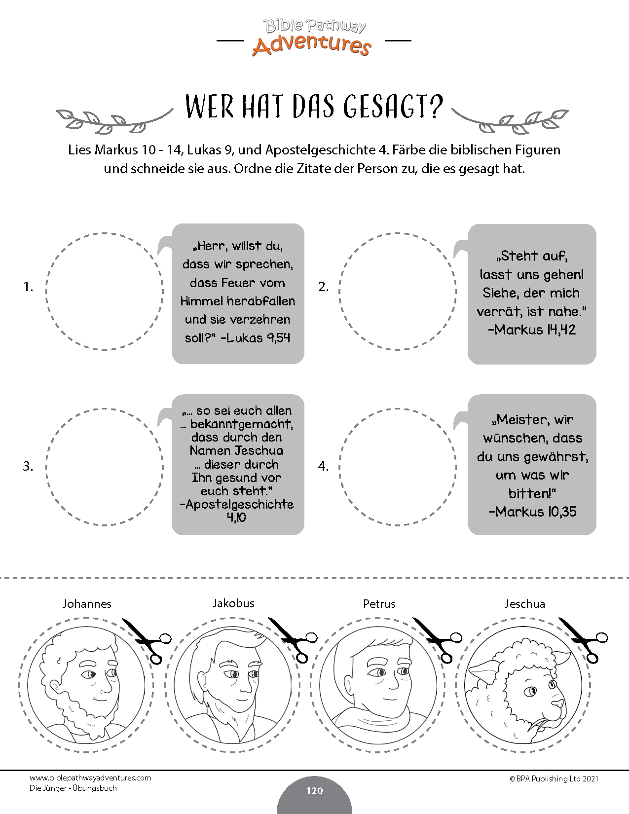 Die Jünger - Übungsbuch (PDF)