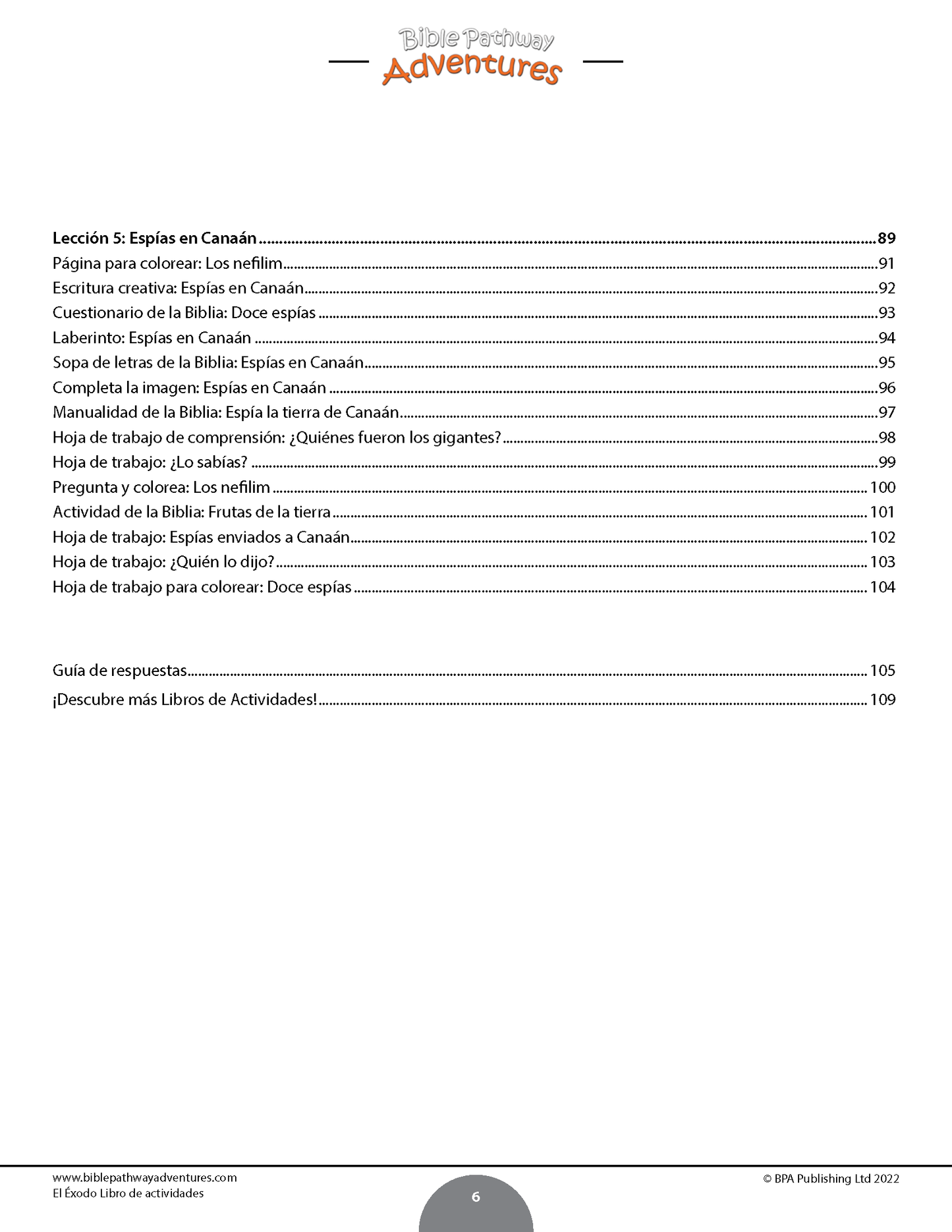 El Éxodo: Libro de actividades (PDF)