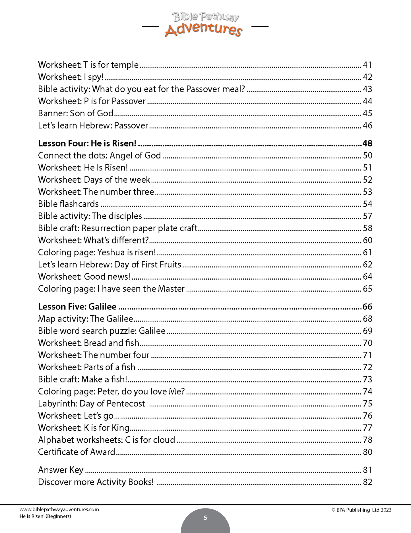¡Él ha resucitado! Libro de actividades para principiantes