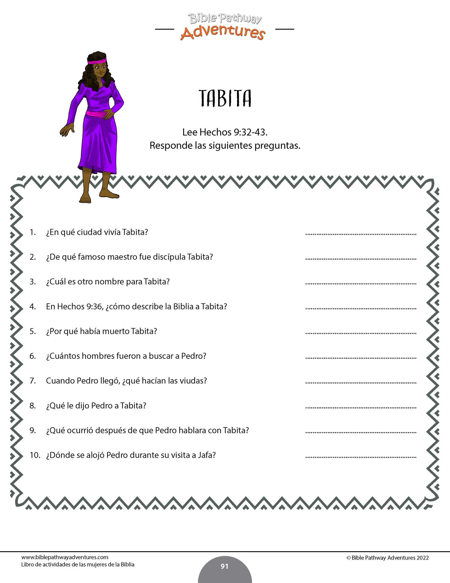 Libro de actividades de las mujeres de la Biblia