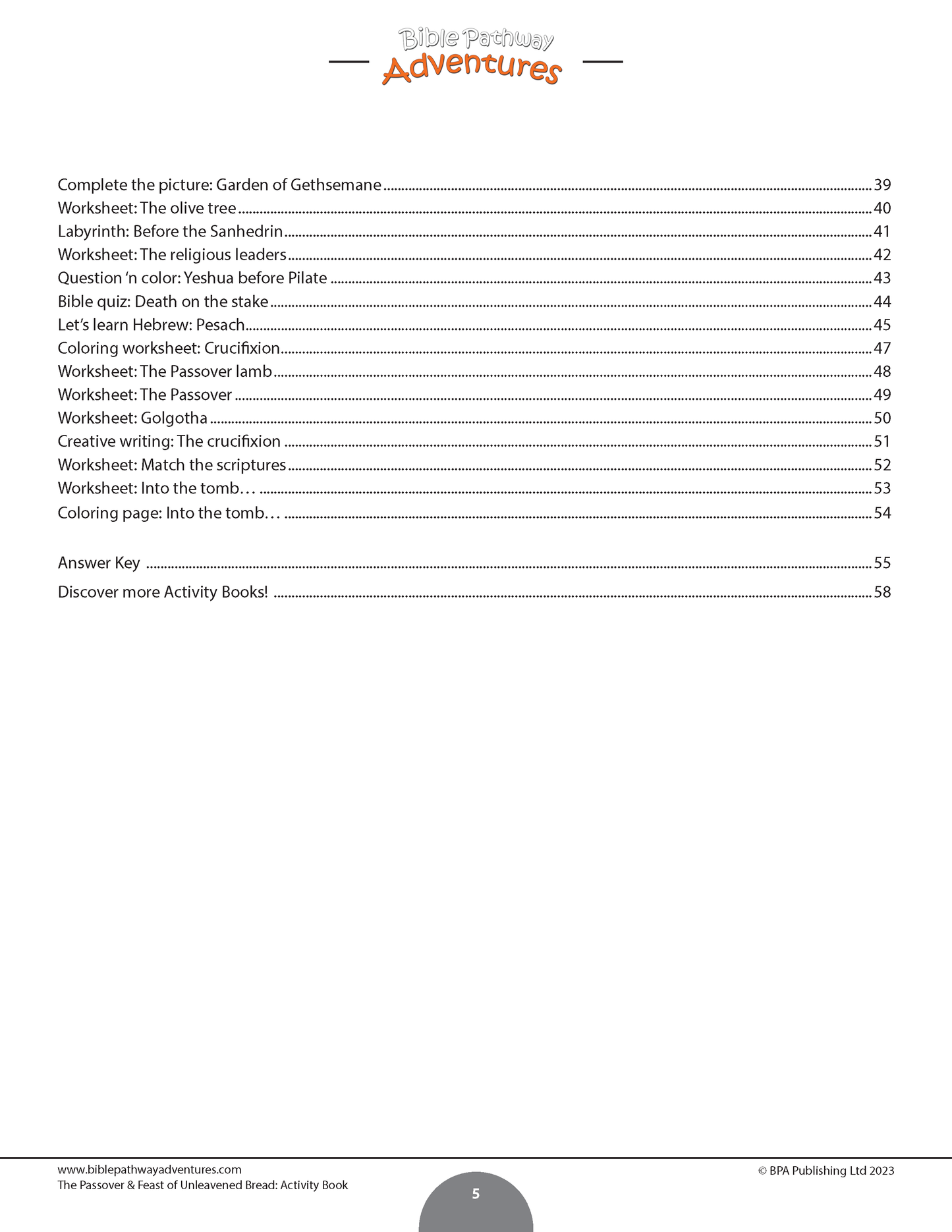 BUNDLE: The Passover Story Activity Books (PDF)