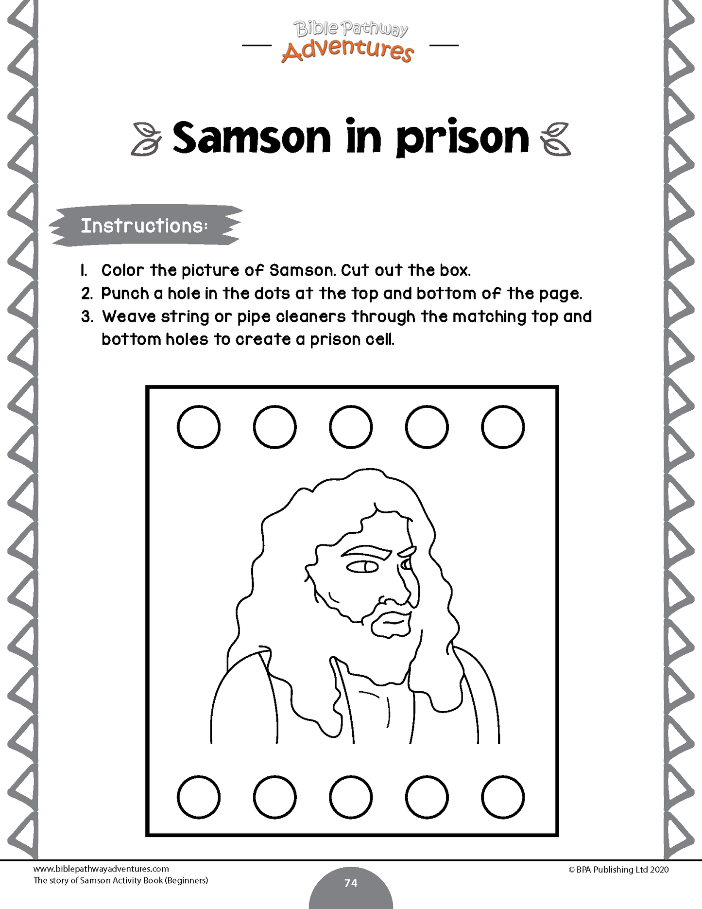 The story of Samson Activity Book for Beginners (PDF)