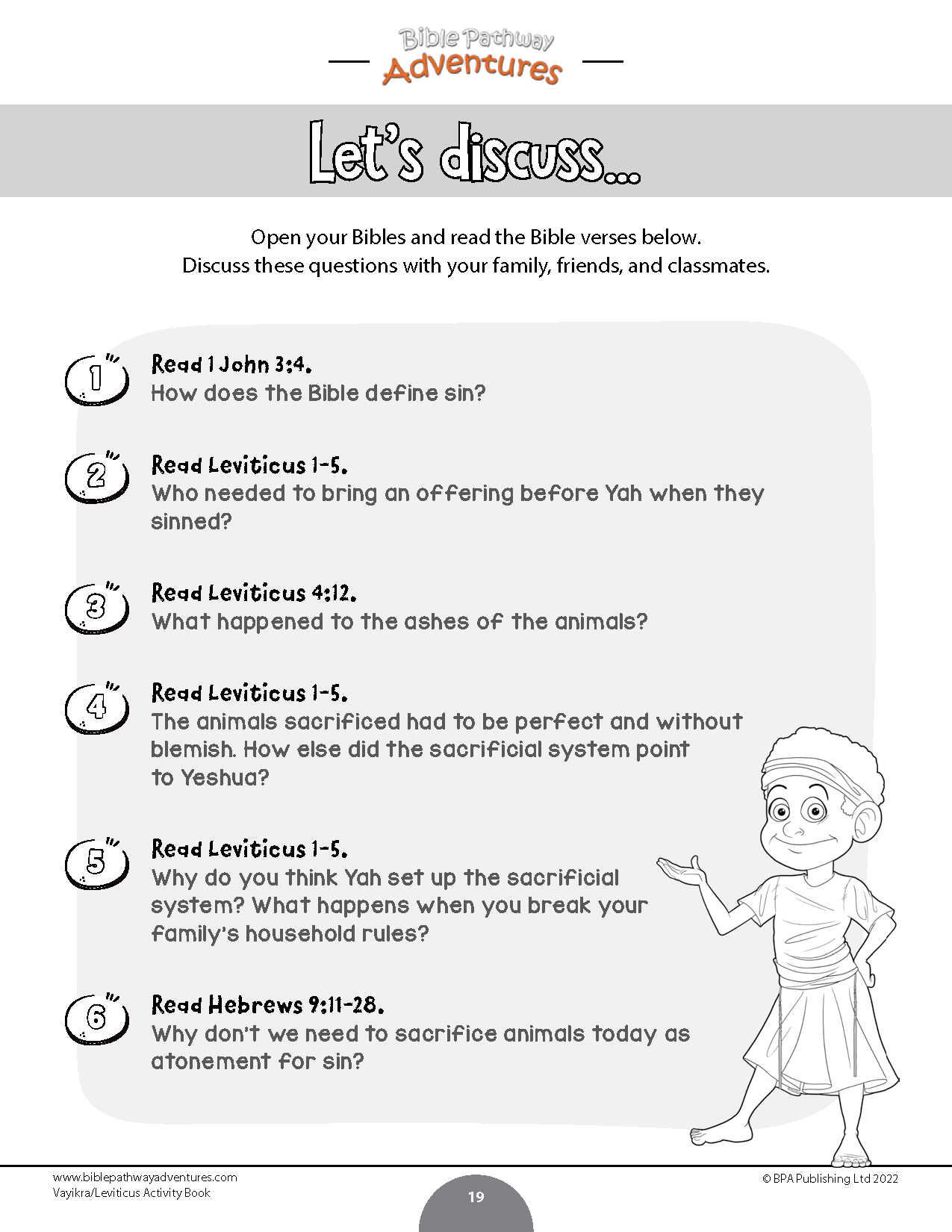 Vayikra / Leviticus Torah Portion Activity Book