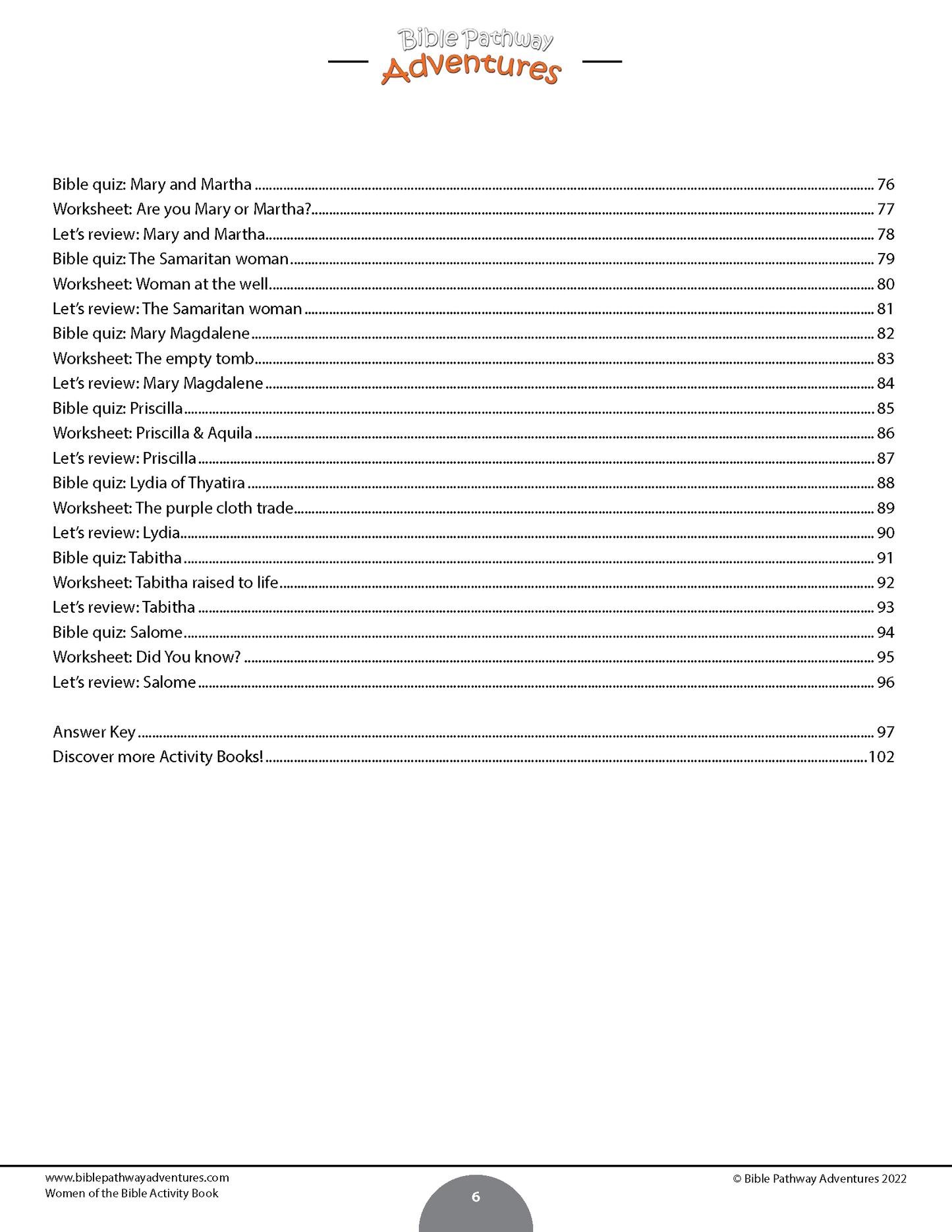 Women of the Bible Activity Book (PDF)