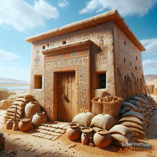 What were the grain storehouses in Egypt?