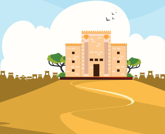 Cartoon image of ancient Jerusalem temple