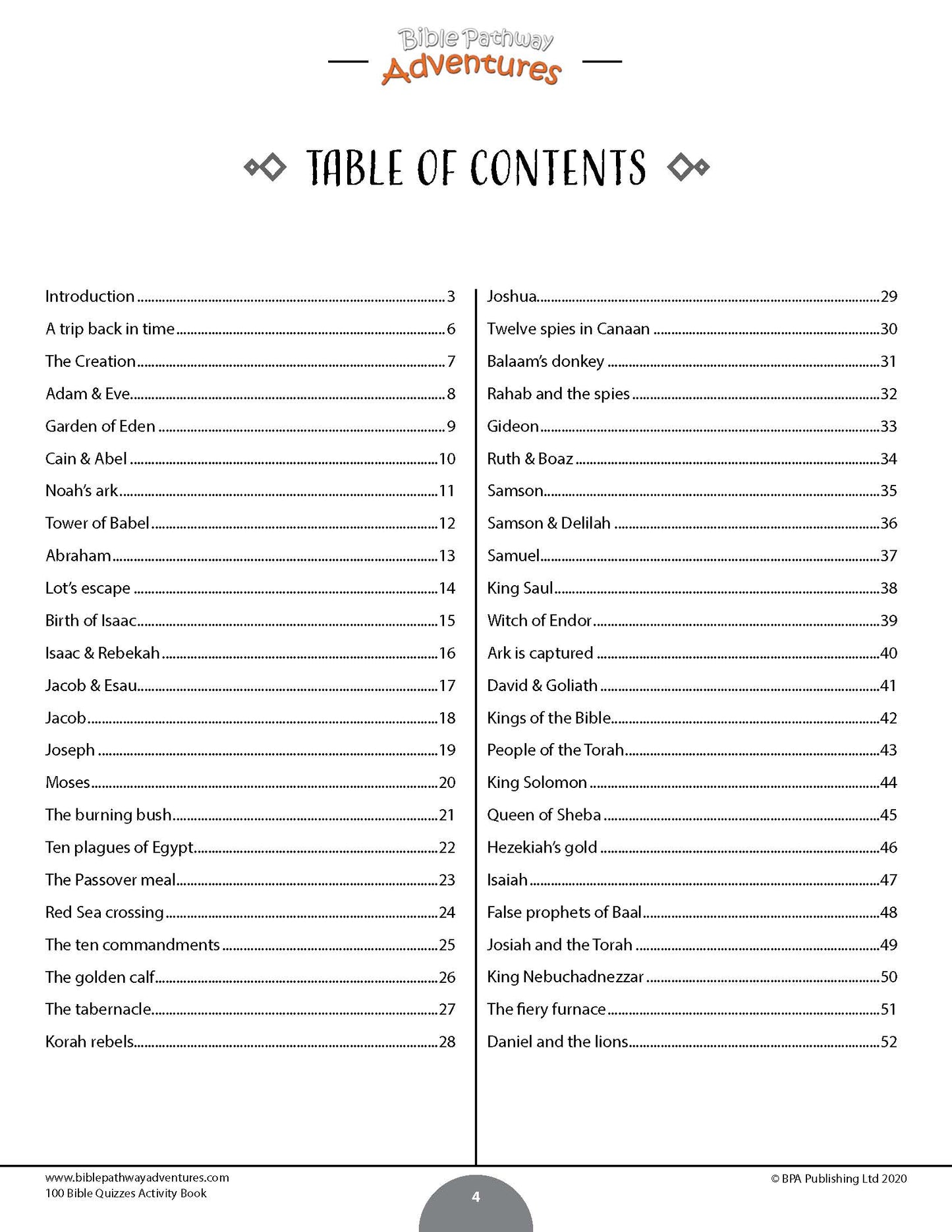 100 Bible Quizzes Activity Book
