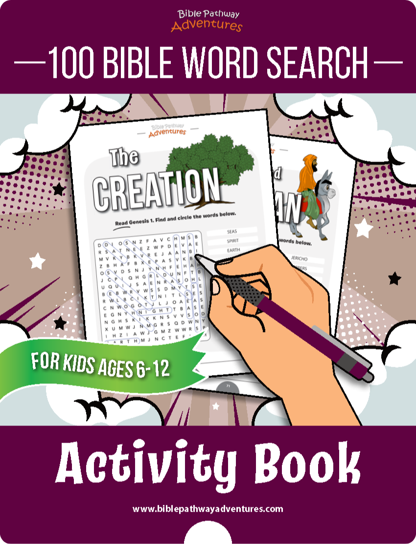 BUNDLE: Bible Quiz & Word Search & Bible Proverbs for Kids Activity Books