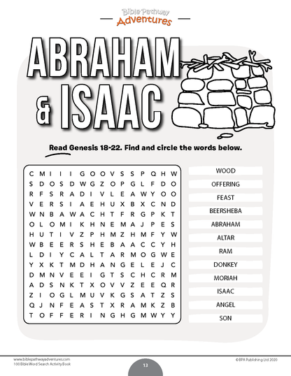 100 Bible Word Search Activity Book (paperback)