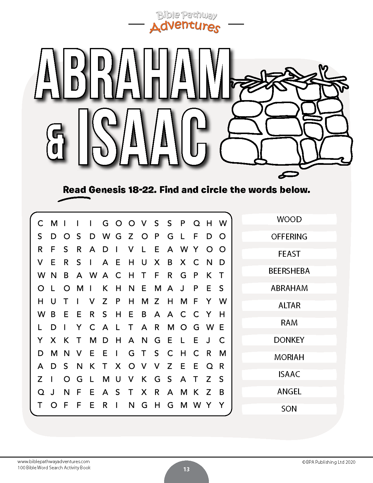 100 Bible Word Search Activity Book