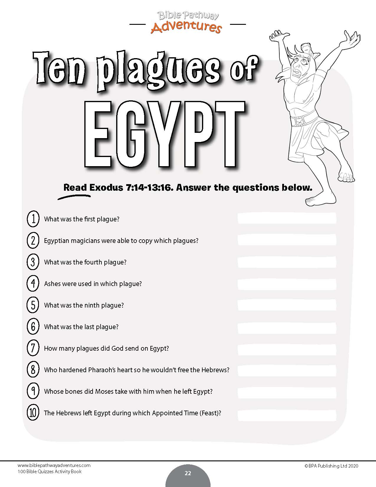 Ten Plagues of Egypt bible quiz