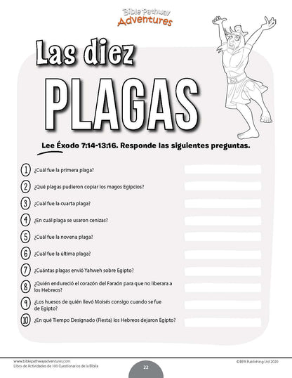 Libro de actividades de 100 cuestionarios de la Biblia