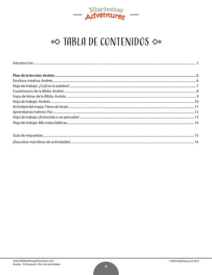 Andrés - El discípulo: Libro de actividades