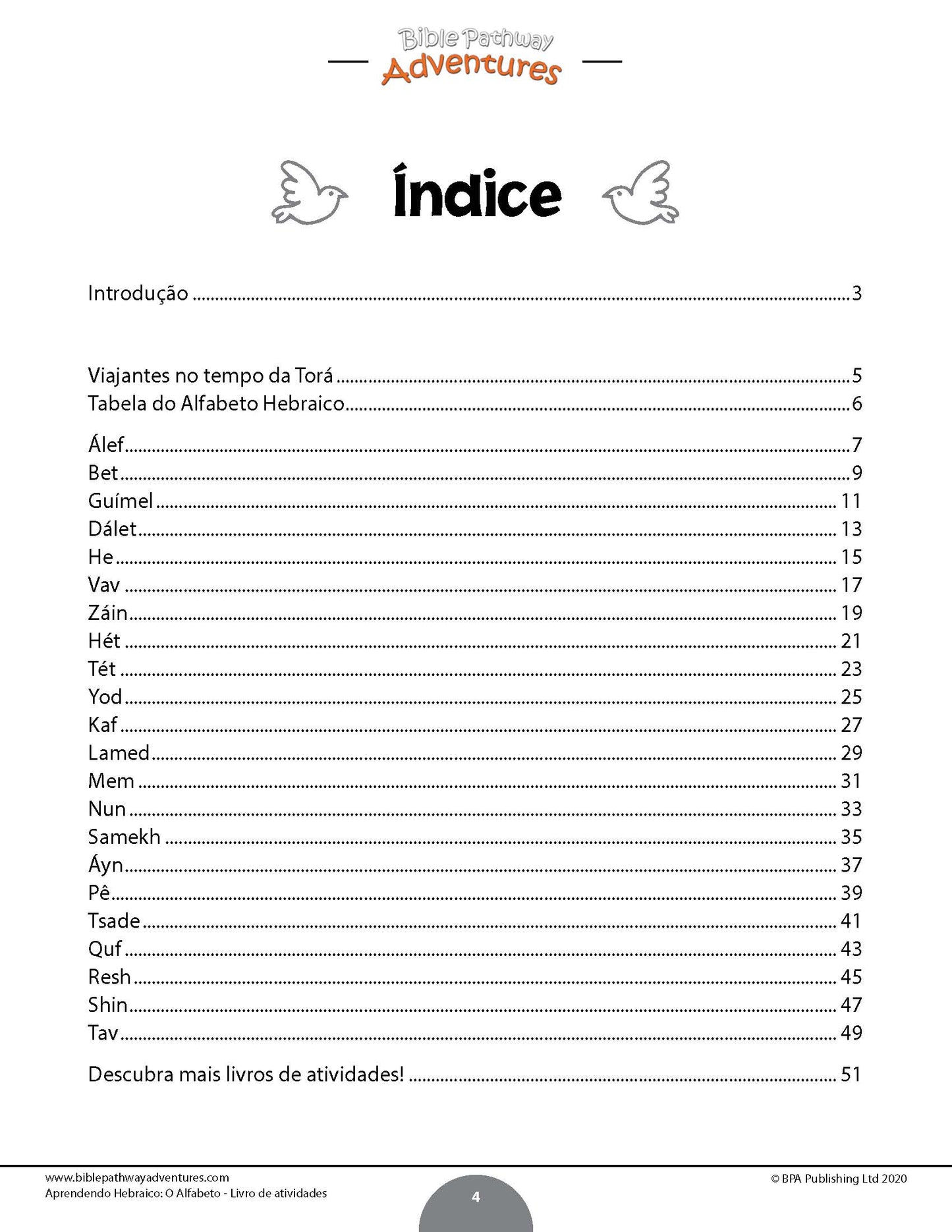 Aprendendo Hebraico: O Alfabeto - Livro de atividades