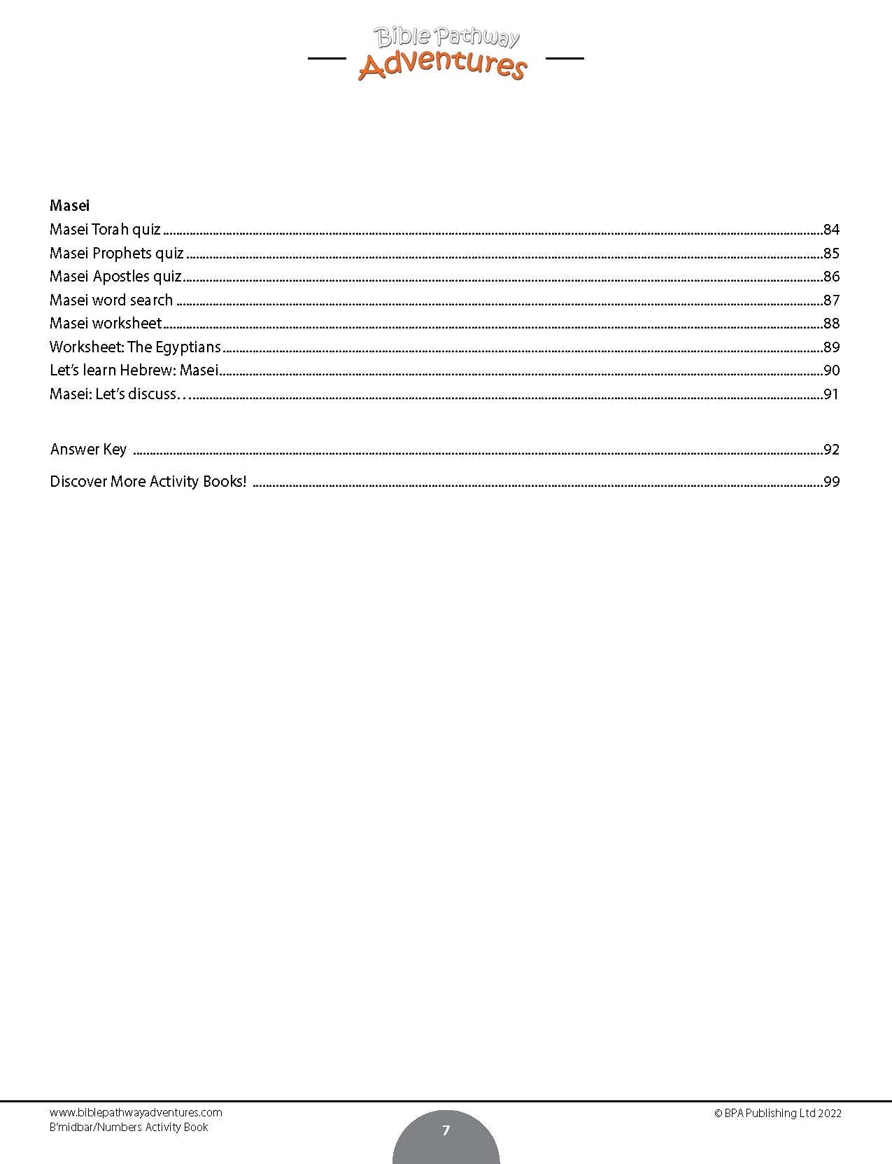 B'midbar | Libro de actividades de la porción de la Torá de los números