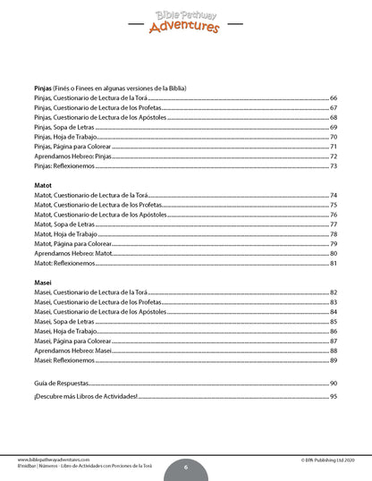 B'midbar | Números: Libro de actividades con porciones de la Torá