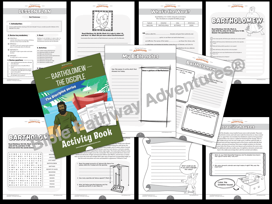 Bartholomew The Disciple Activity Book Bible Pathway Adventures