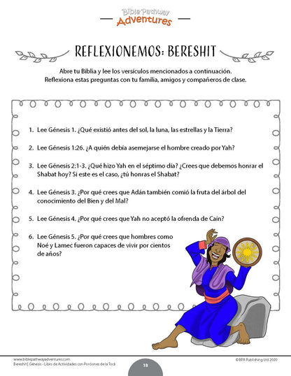 Bereshit / Génesis: Libro de actividades con porciones de la Torá
