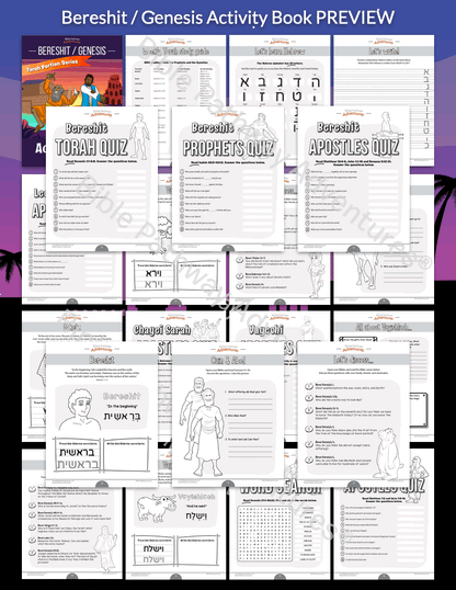 Bereshit / Genesis Torah Portion Activity Book (PDF)