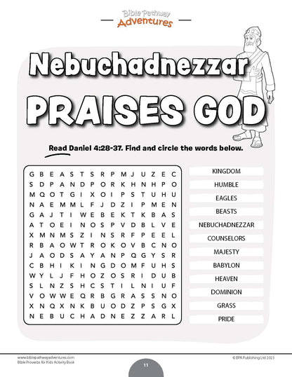 Bible Proverbs for Kids Activity Book (PDF)