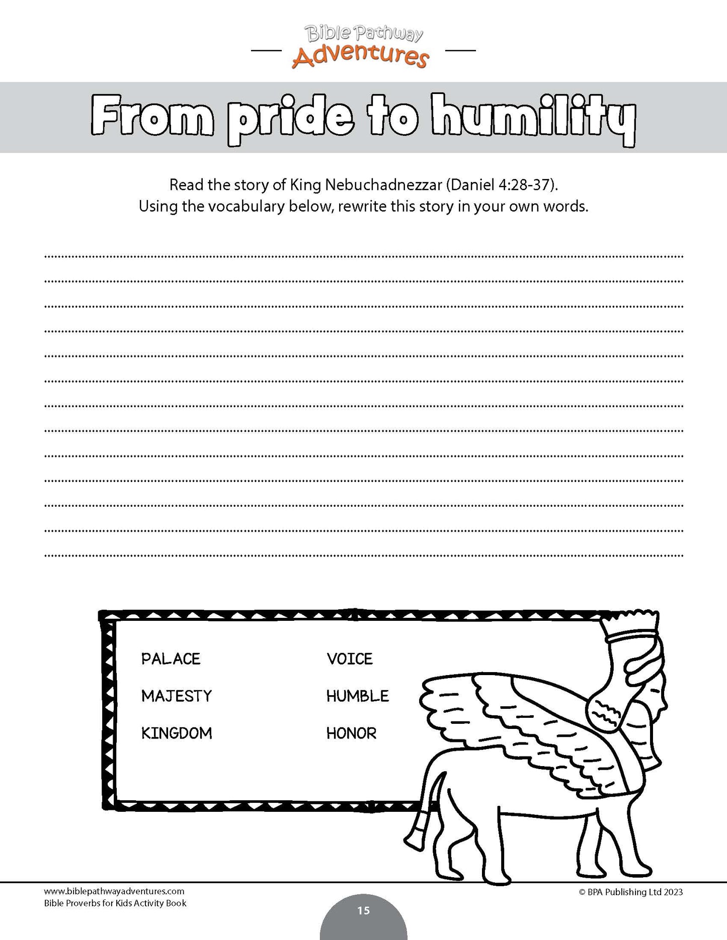 Bible Proverbs for Kids Activity Book