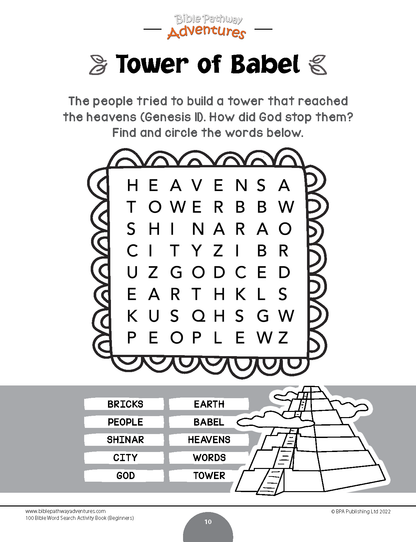 Bible Word Search Activity Book for Beginners (paperback)