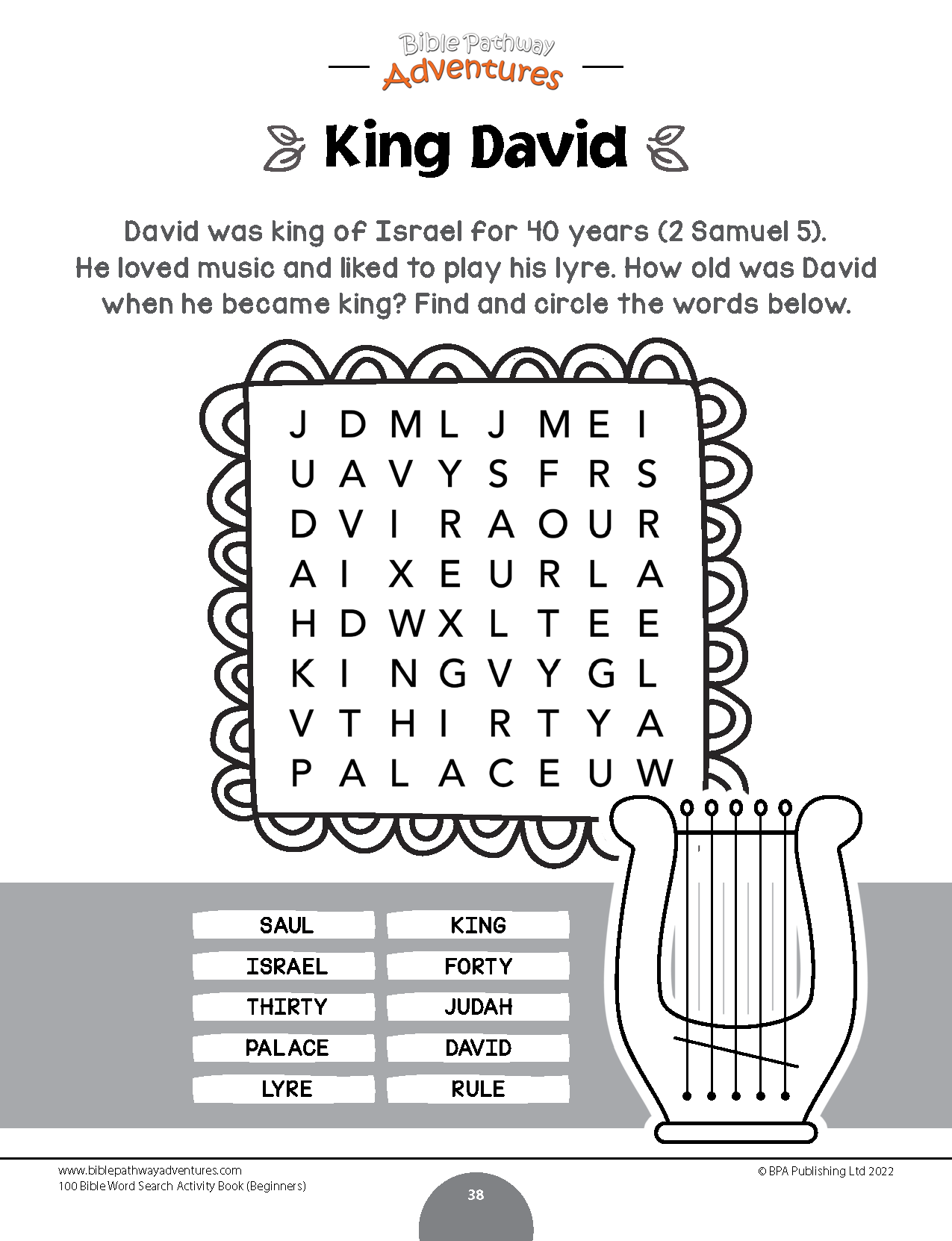 Bible Word Search Activity Book for Beginners