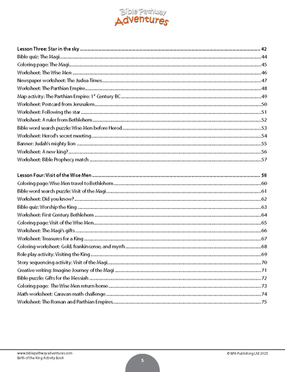 Birth of the King Activity Book (PDF)