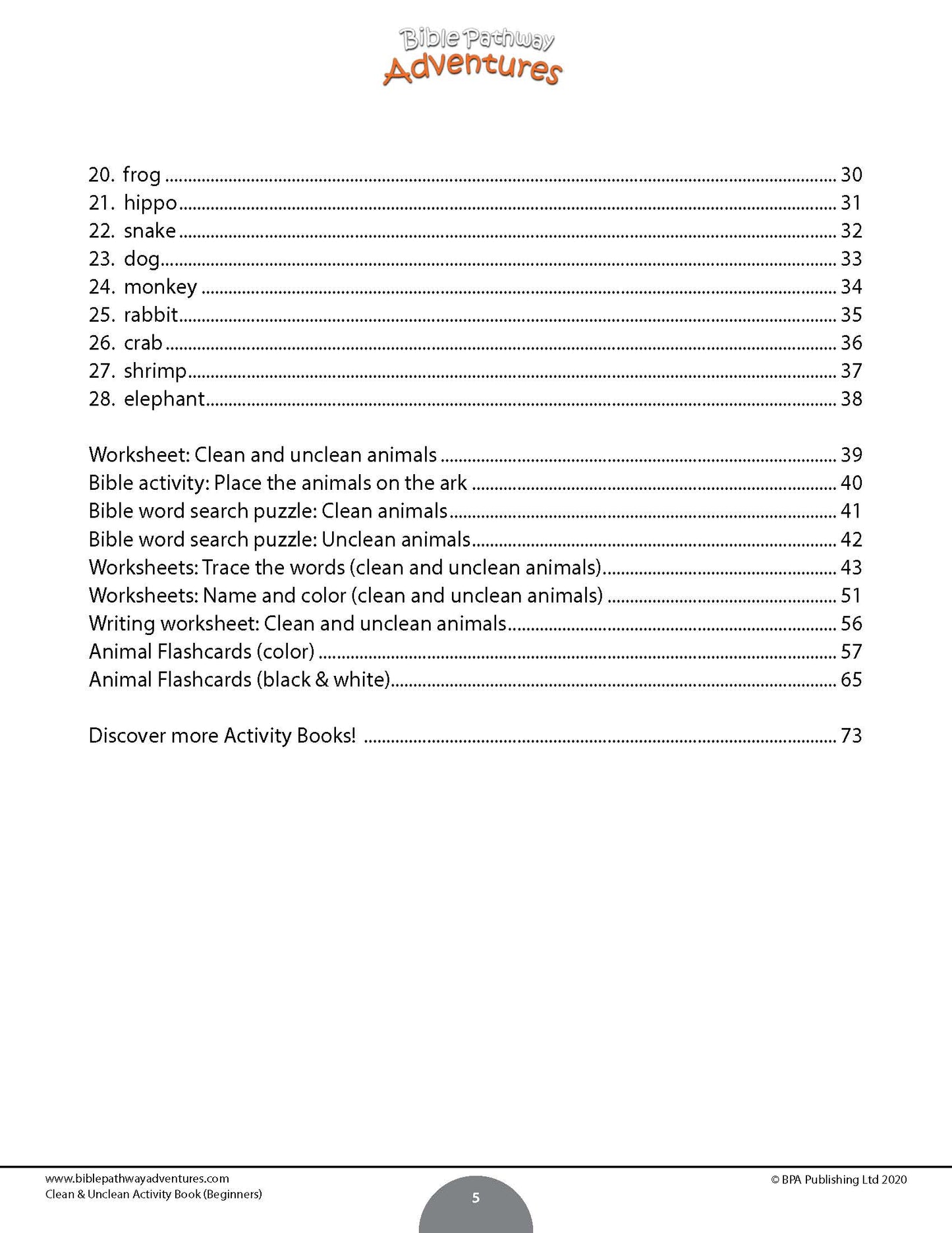 Libro de actividades de limpio e impuro para principiantes