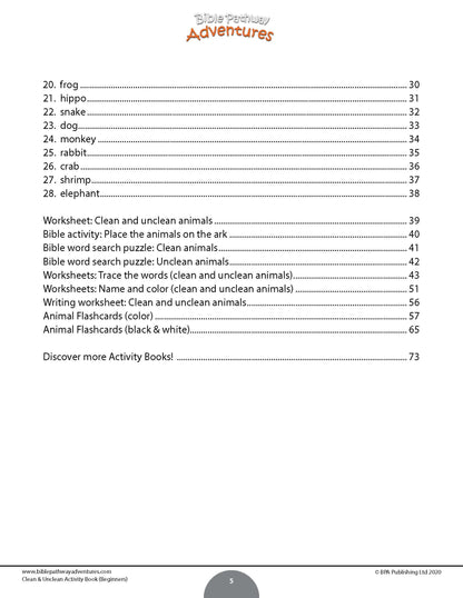 Libro de actividades de limpio e impuro para principiantes